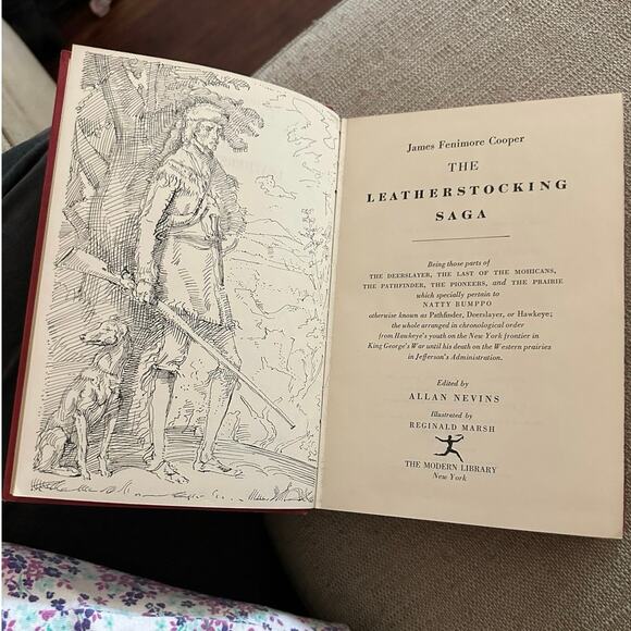 Vintage The Leather-Stocking Saga James Fenimore Cooper Red Hardcover Book - Picture 4 of 12